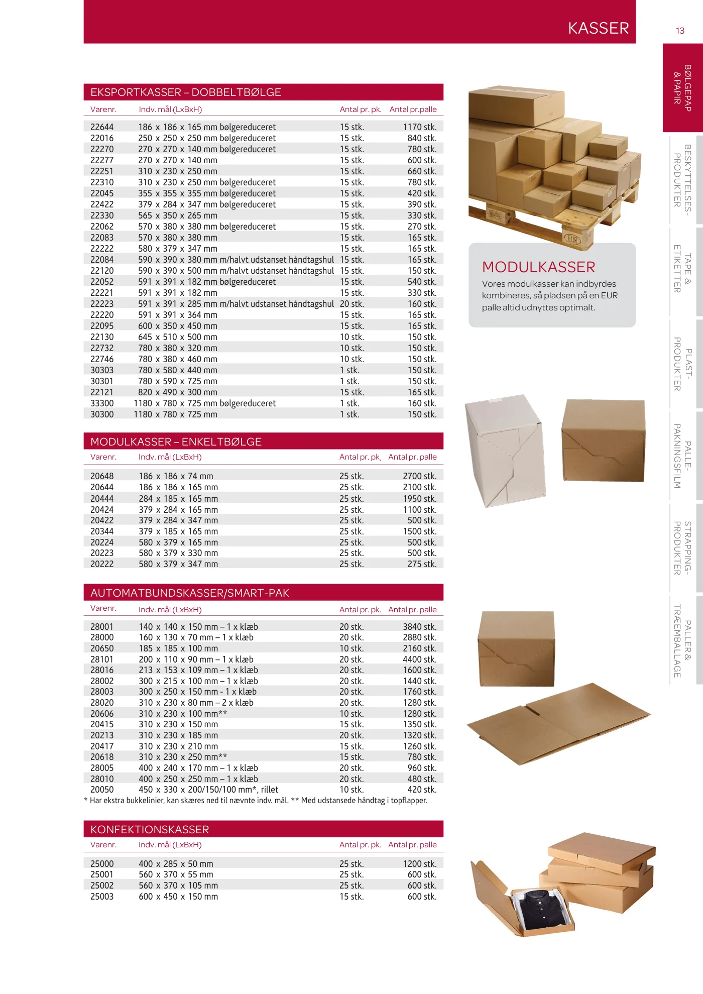 Side 13 af MC emballage A/S produktkatalog emballage & maskiner 2026