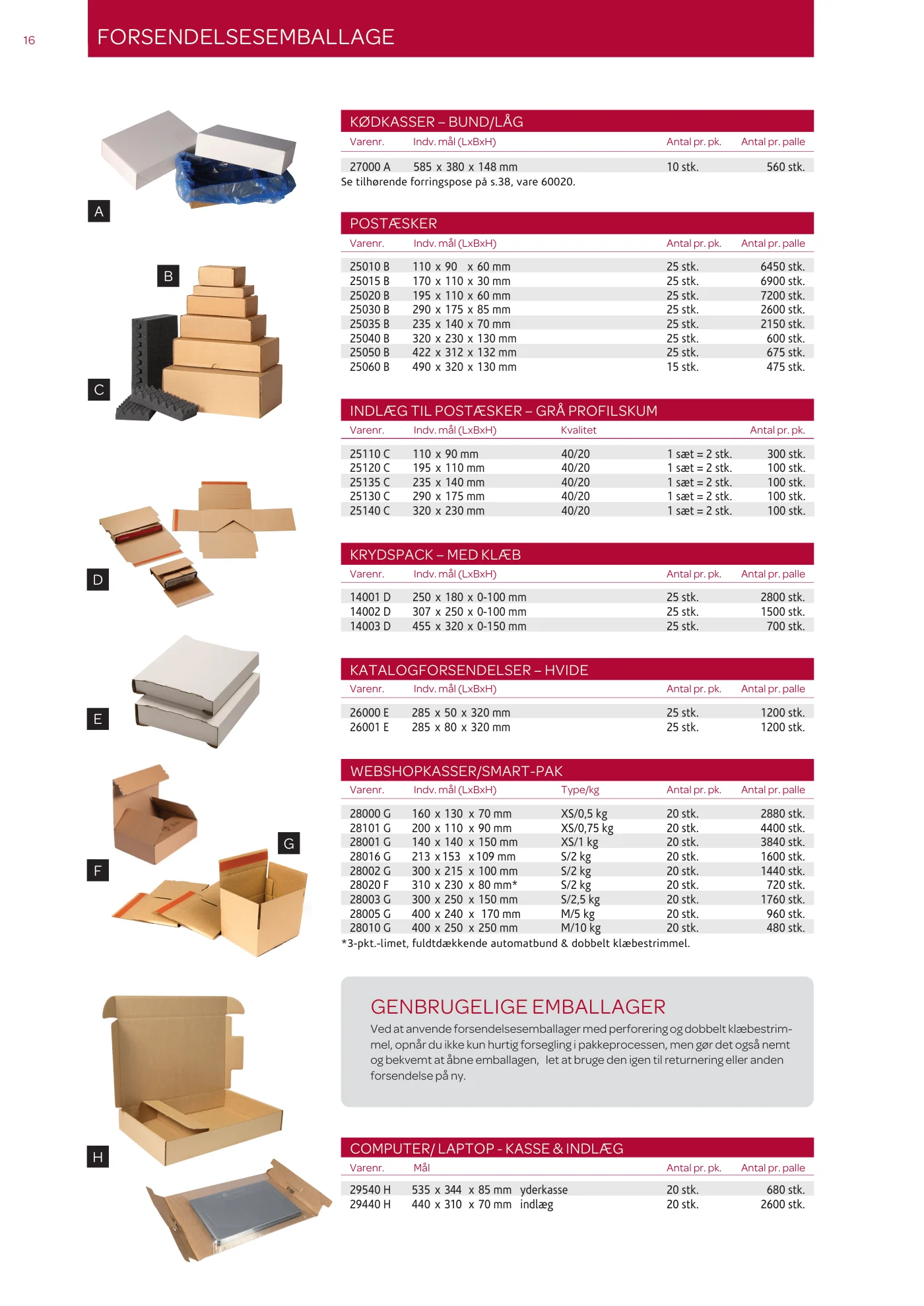 Side 16 af MC emballage A/S produktkatalog emballage & maskiner 2026