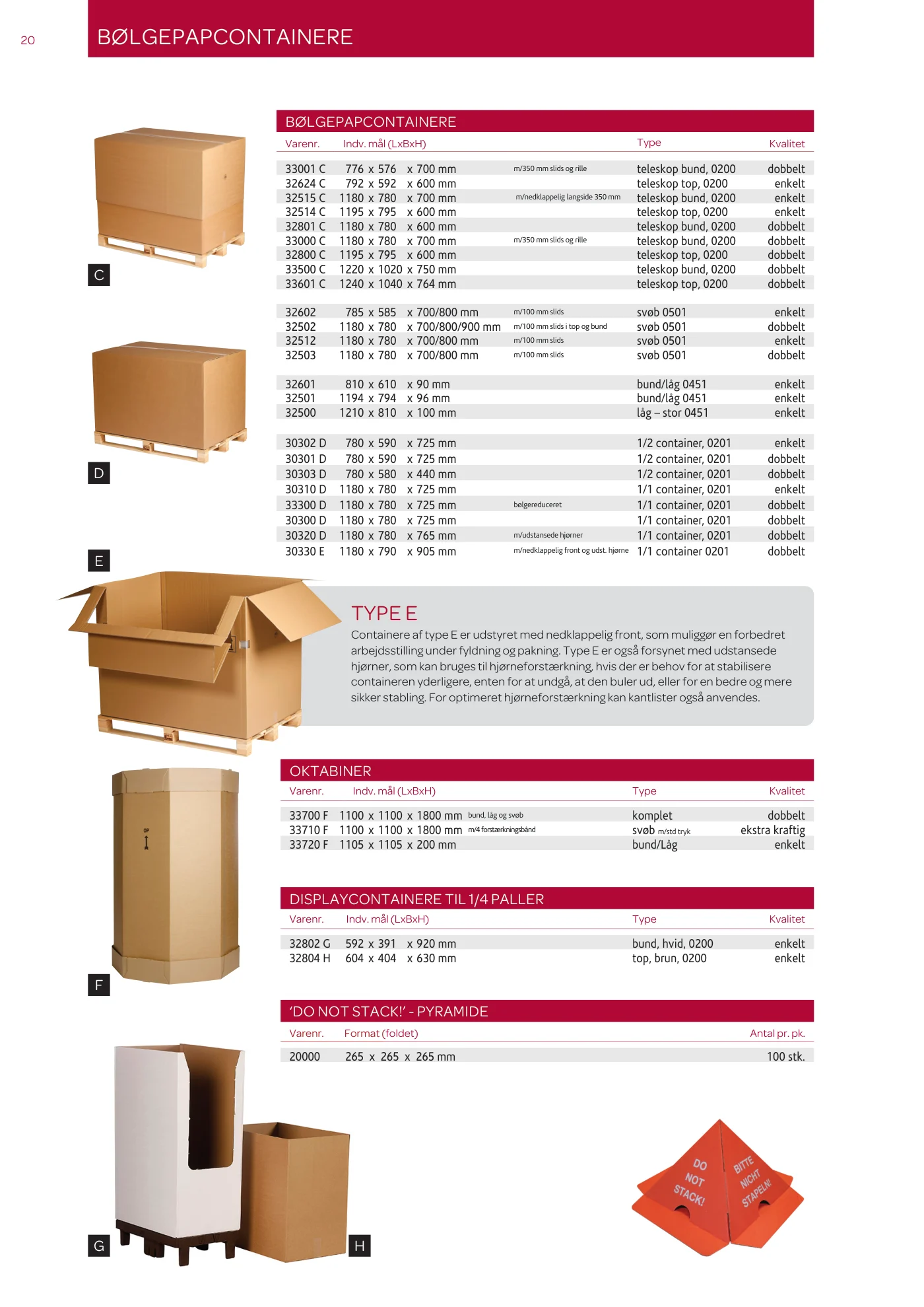 Side 20 af MC emballage A/S produktkatalog emballage & maskiner 2026