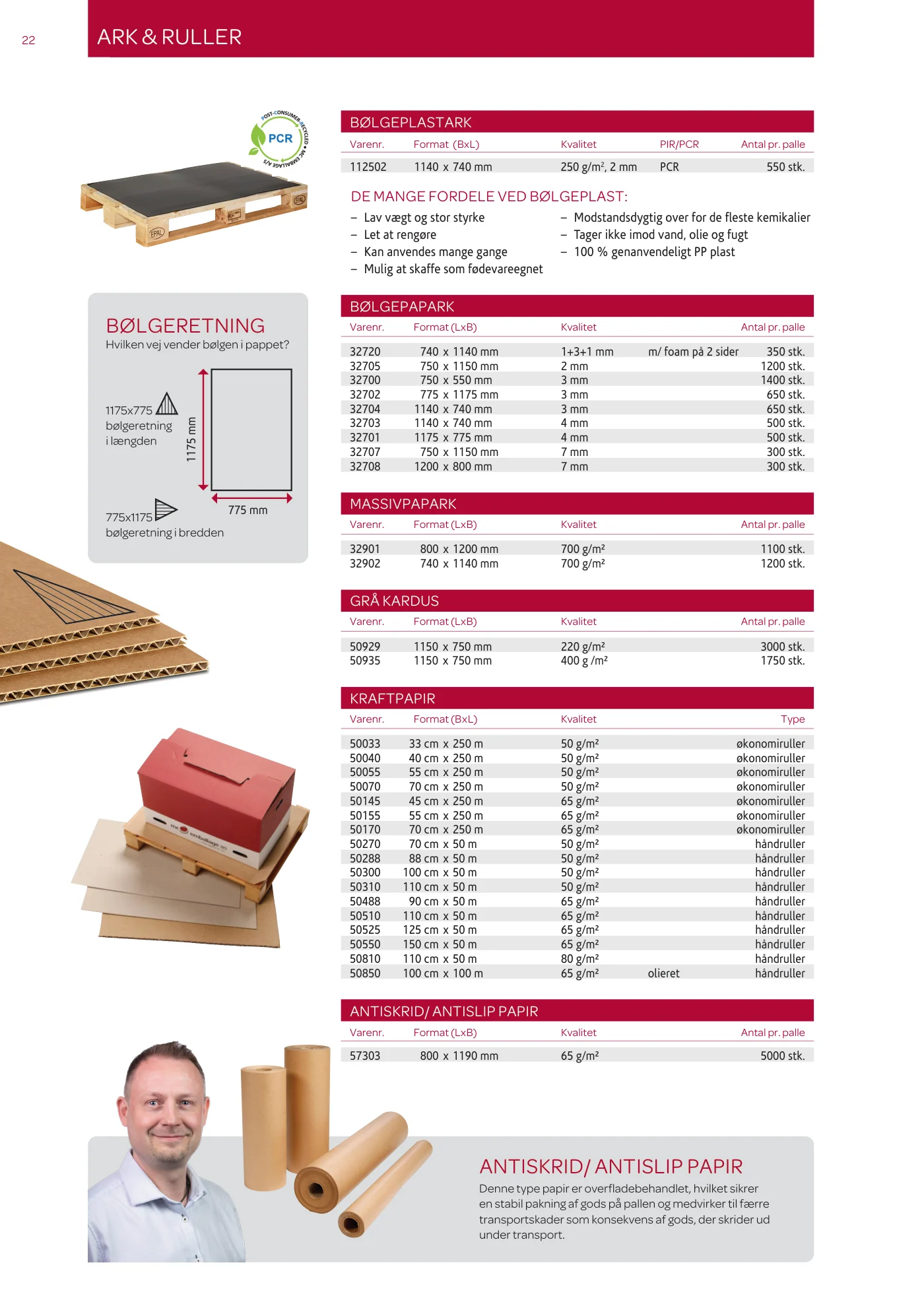 Side 22 af MC emballage A/S produktkatalog emballage & maskiner 2026