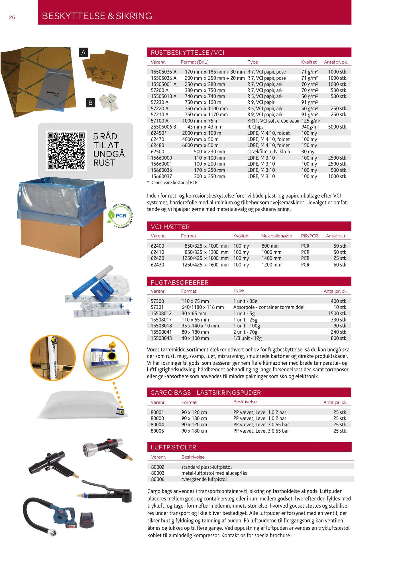 Side 26 af MC emballage A/S produktkatalog emballage & maskiner 2026