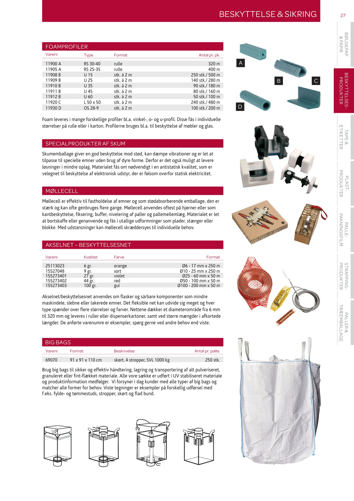 Side 27 af MC emballage A/S produktkatalog emballage & maskiner 2026