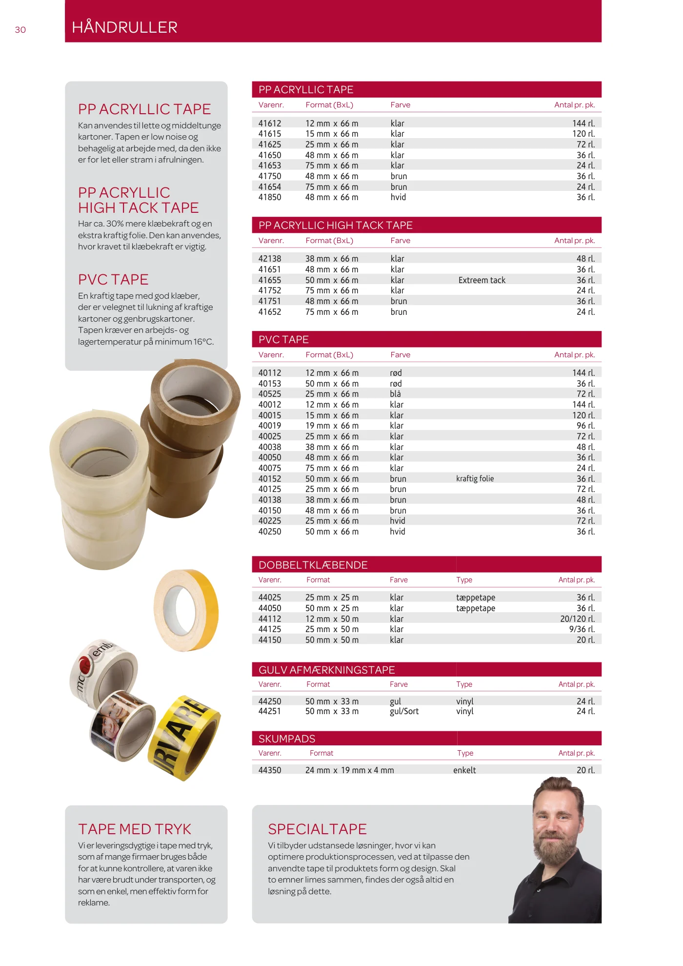 Side 30 af MC emballage A/S produktkatalog emballage & maskiner 2026