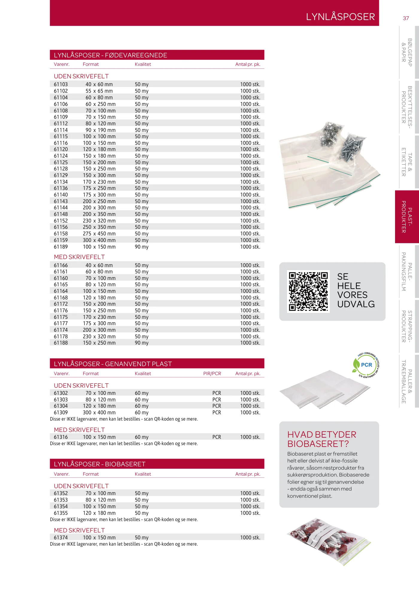 Side 37 af MC emballage A/S produktkatalog emballage & maskiner 2026