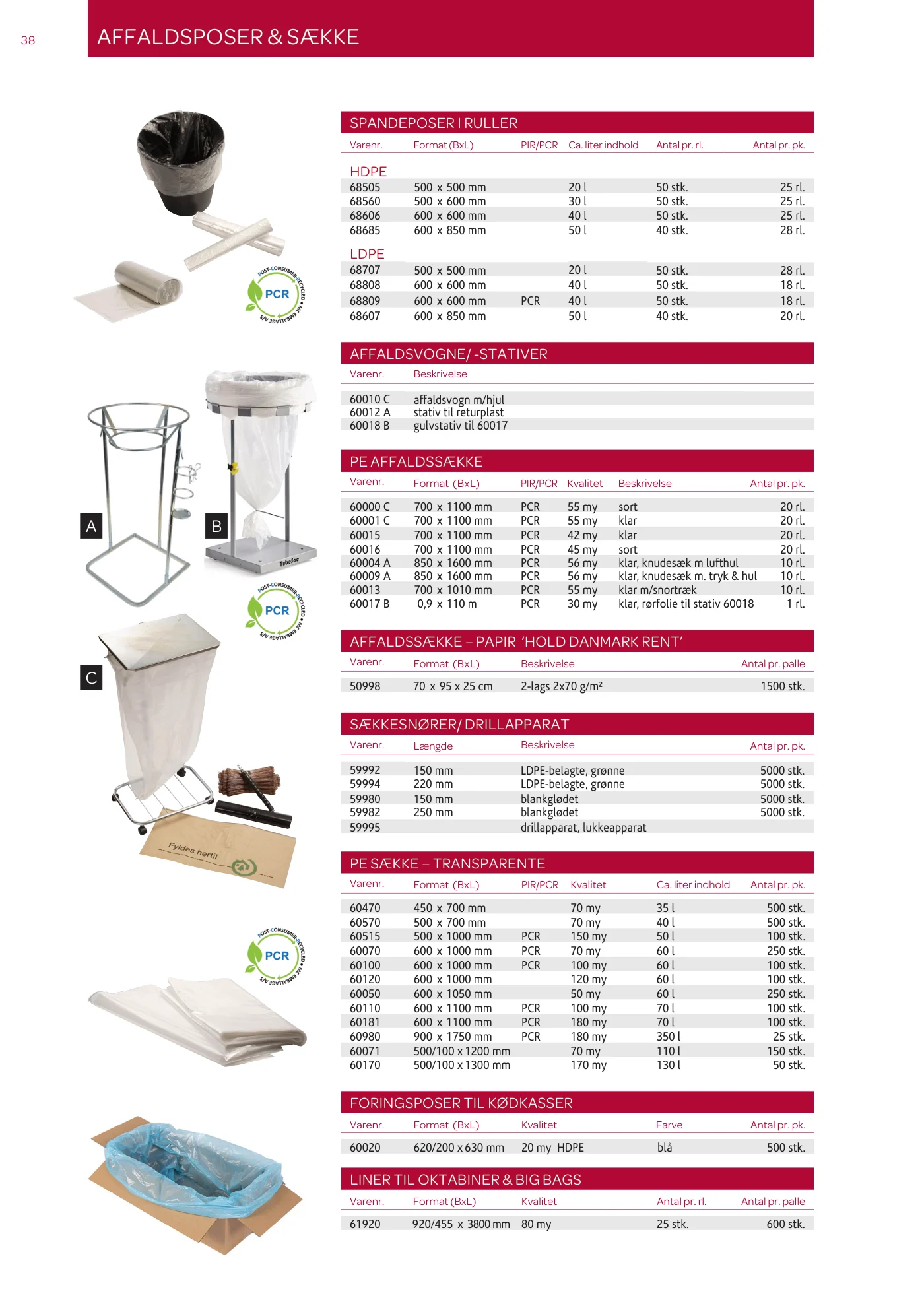 Side 38 af MC emballage A/S produktkatalog emballage & maskiner 2026