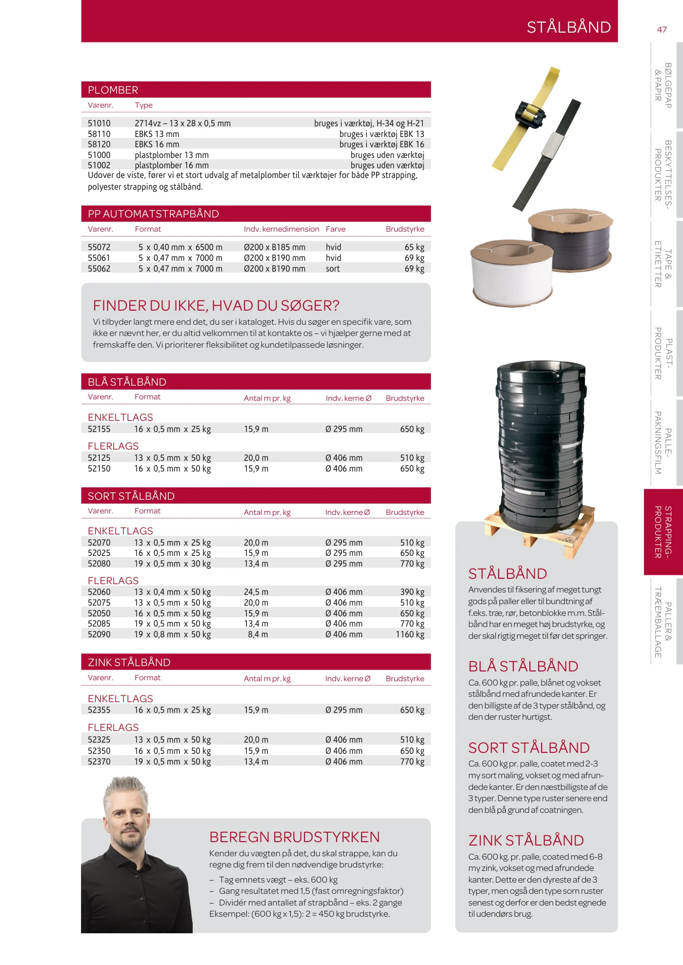 Side 47 af MC emballage A/S produktkatalog emballage & maskiner 2026