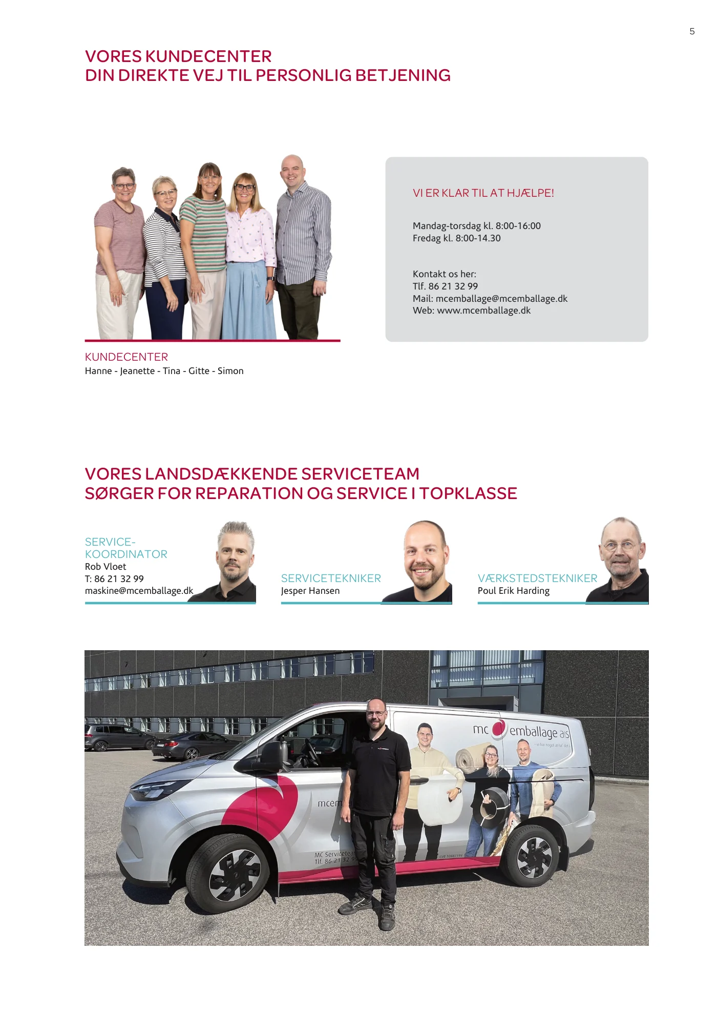 Side 5 af MC emballage A/S produktkatalog emballage & maskiner 2026