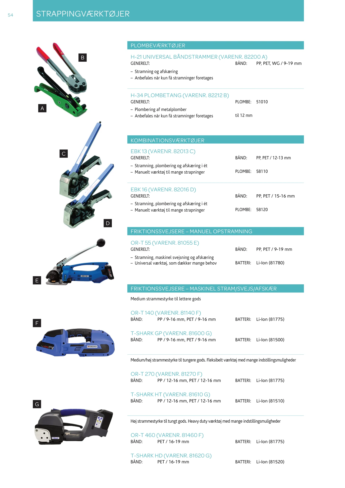 Side 54 af MC emballage A/S produktkatalog emballage & maskiner 2026