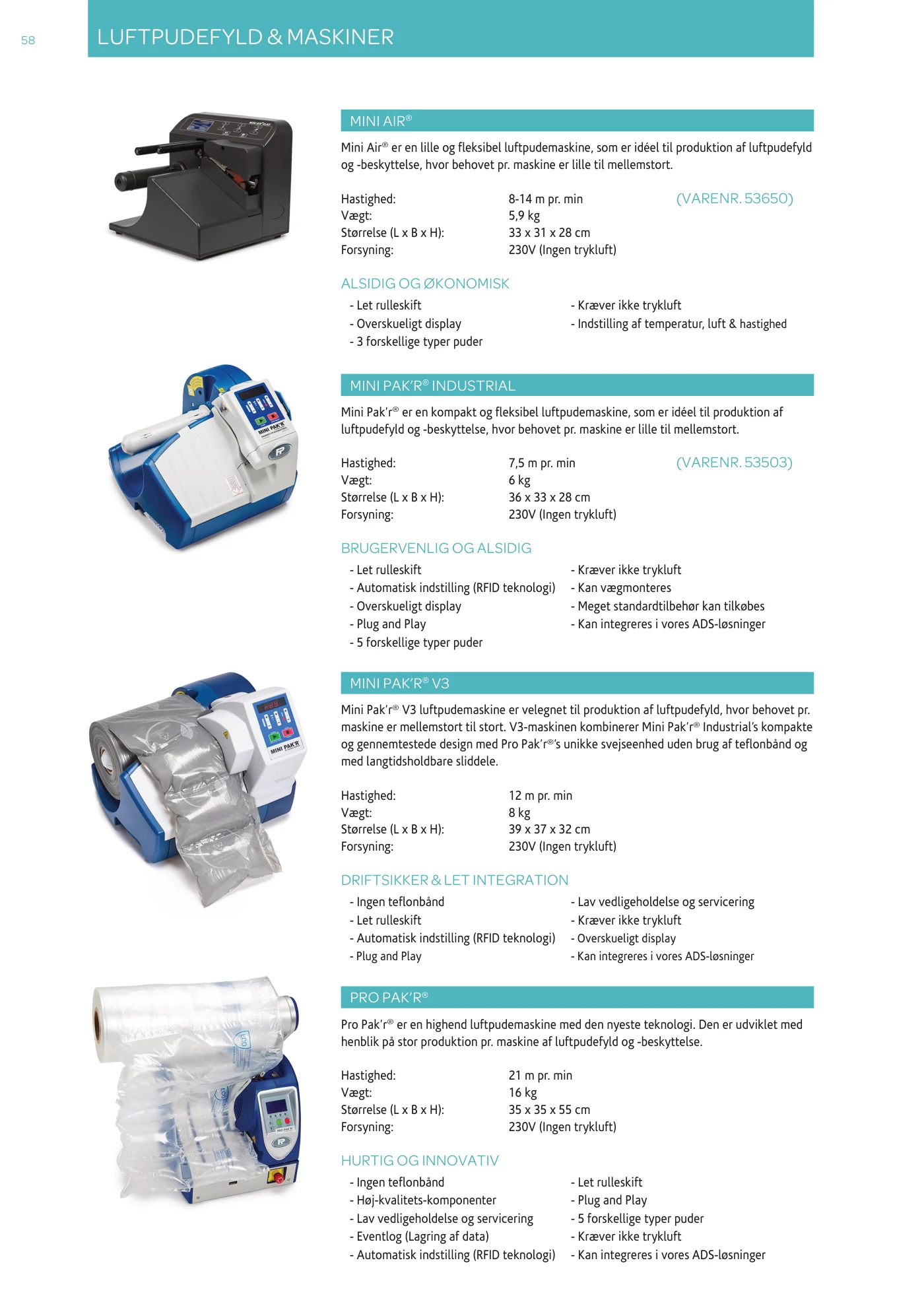 Side 58 af MC emballage A/S produktkatalog emballage & maskiner 2026