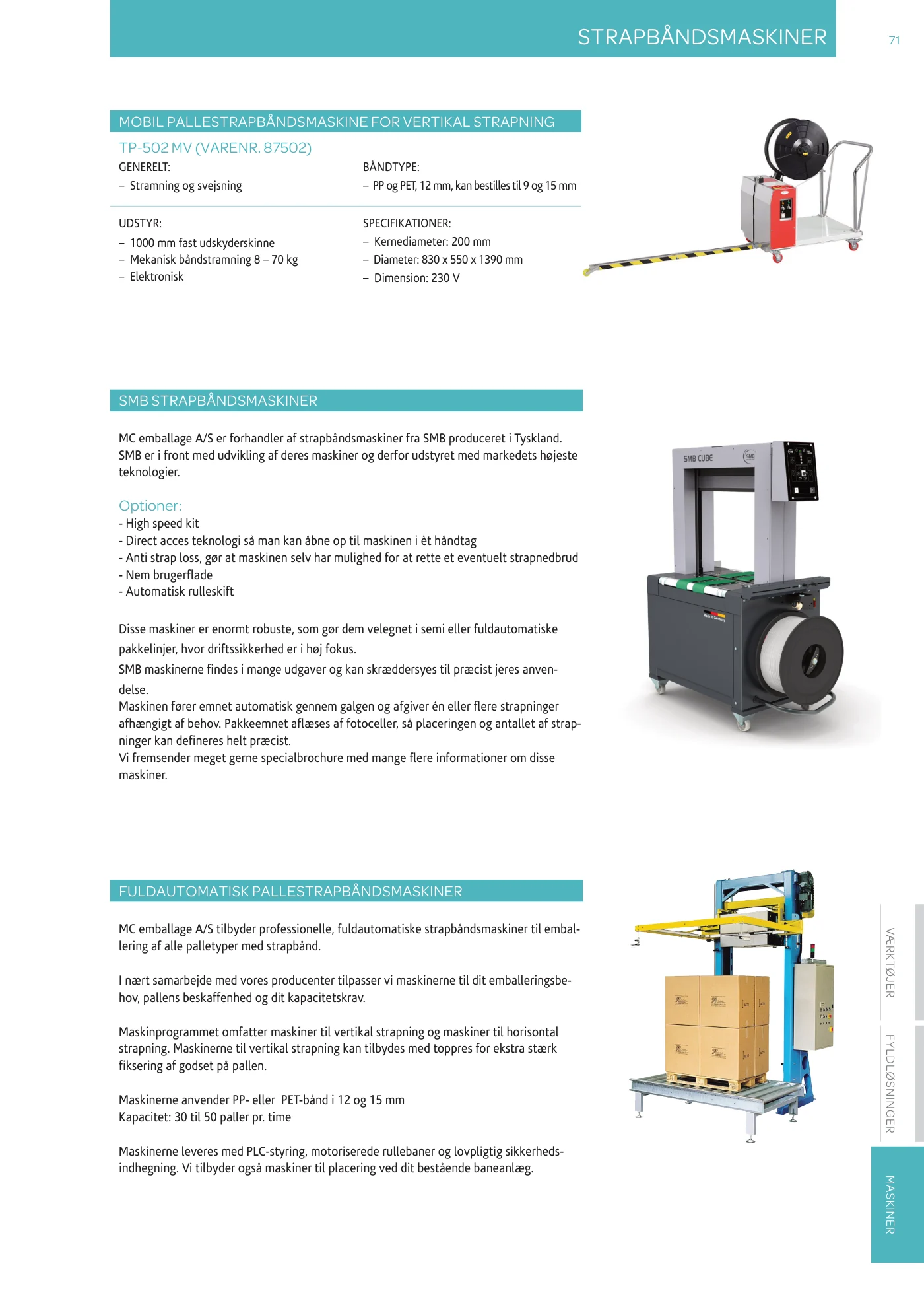 Side 71 af MC emballage A/S produktkatalog emballage & maskiner 2026