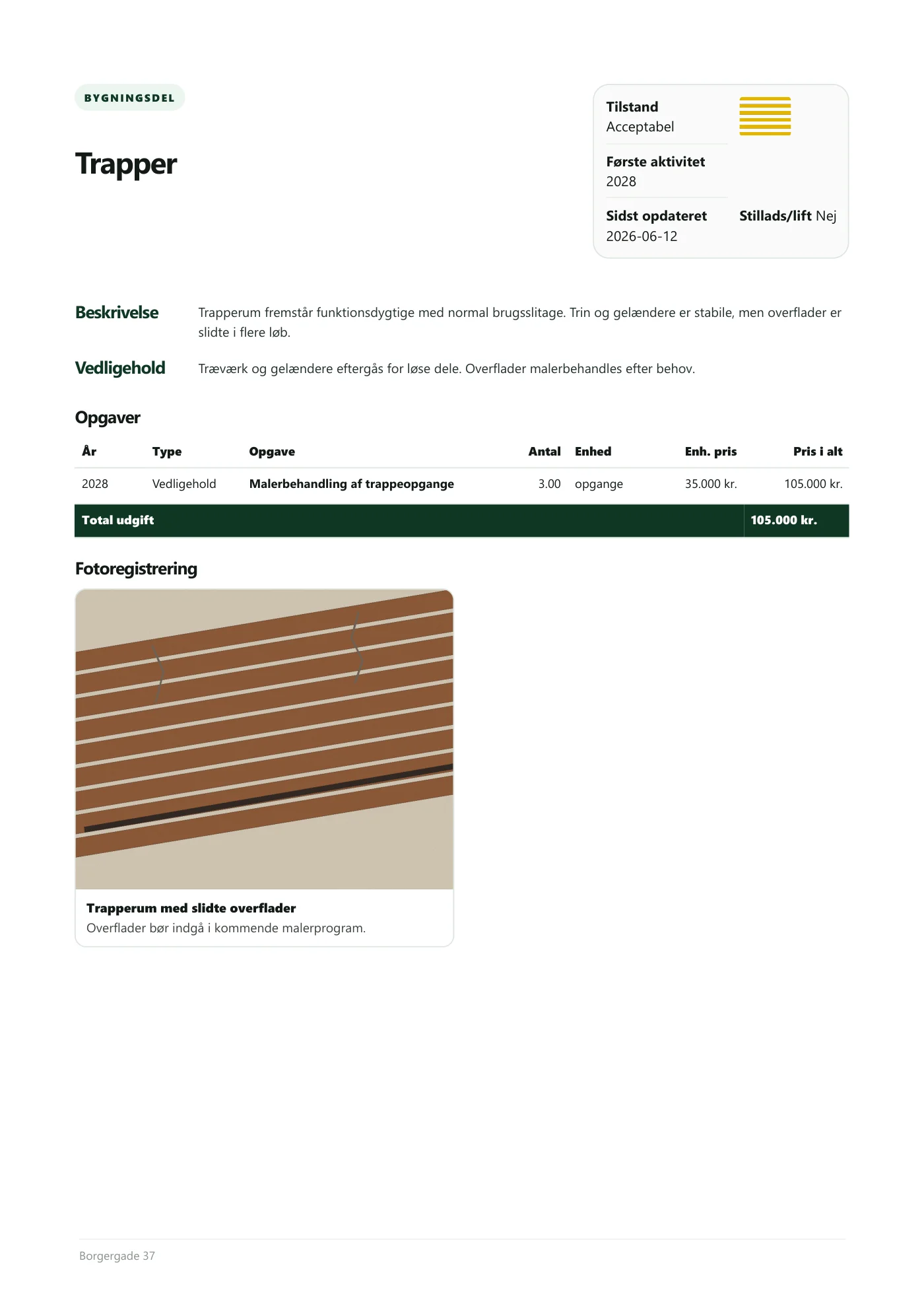 Side 18 af Vedligeholdelsesplan